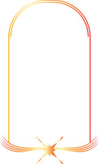 Gold frame luxury vector outline