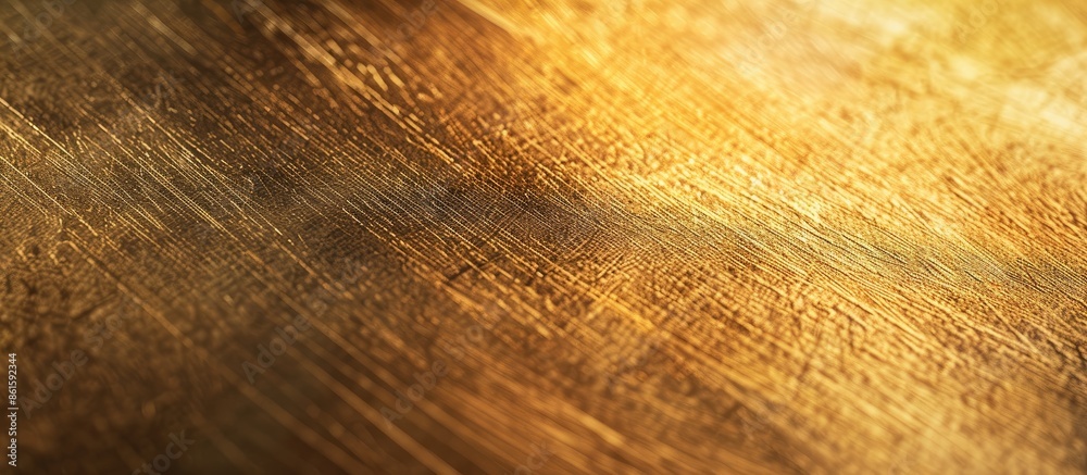 Poster metallic surface with a golden brushed finish perfect for backgrounds or as copy space image.