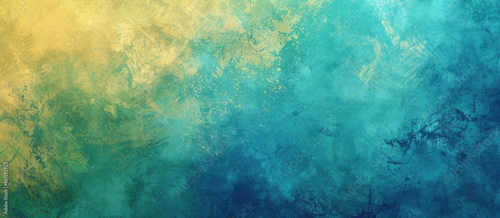Fototapete background with abstract blue, green, and yellow textures for text placement in an image with space 