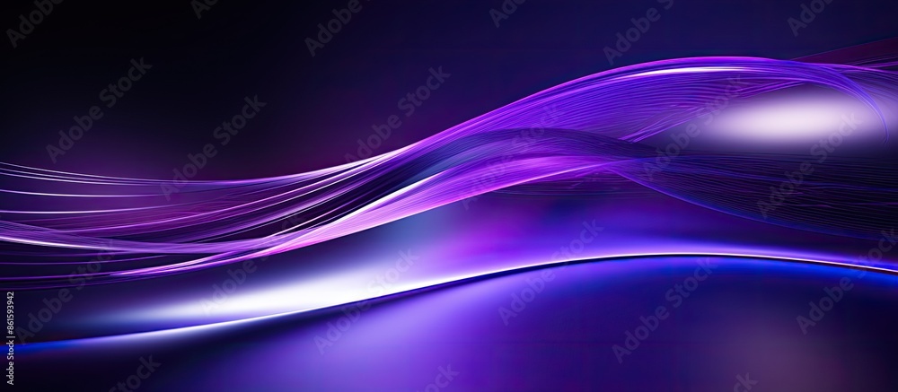 Poster shiny surface with motion blur effect, showcasing violet tones reminiscent of the 80-90s aesthetic. 