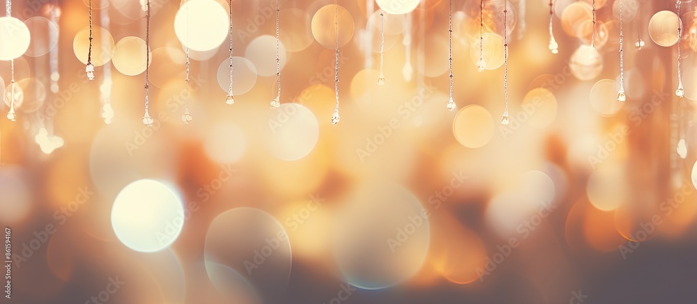 Aufkleber Captivating festive backdrop with vintage lights blurred. Bokeh background perfect for Christmas and New Year celebrations with space for text or image. with copy space image