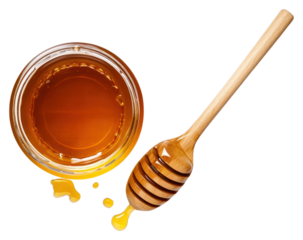 PNG Honey jar spoon food white background.