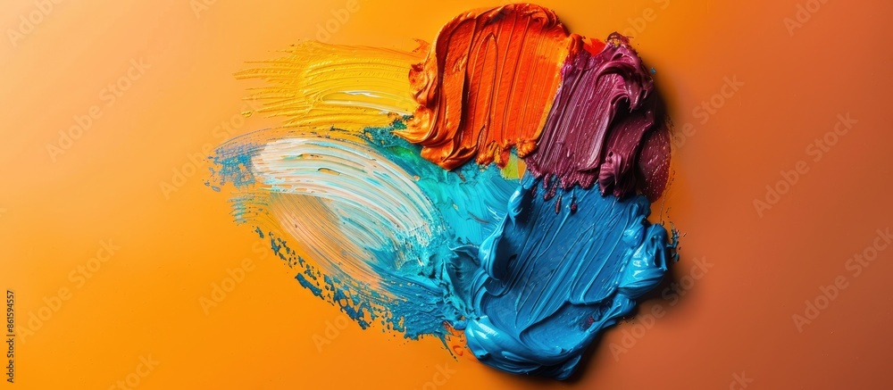 Poster Color palette guide. with copy space image. Place for adding text or design