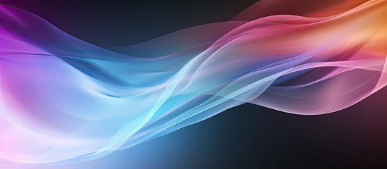 Fototapeta premium Smoke and light creating an abstract background with a black and white grain blur wall texture, featuring rainbow refraction, and ample copy space image.