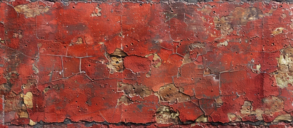 Poster red brick that has not been used. with copy space image. Place for adding text or design