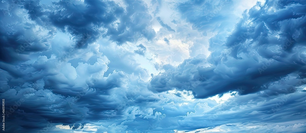 Leinwandbilder isolated dark clouds in the sky preceding rain with copy space image available.