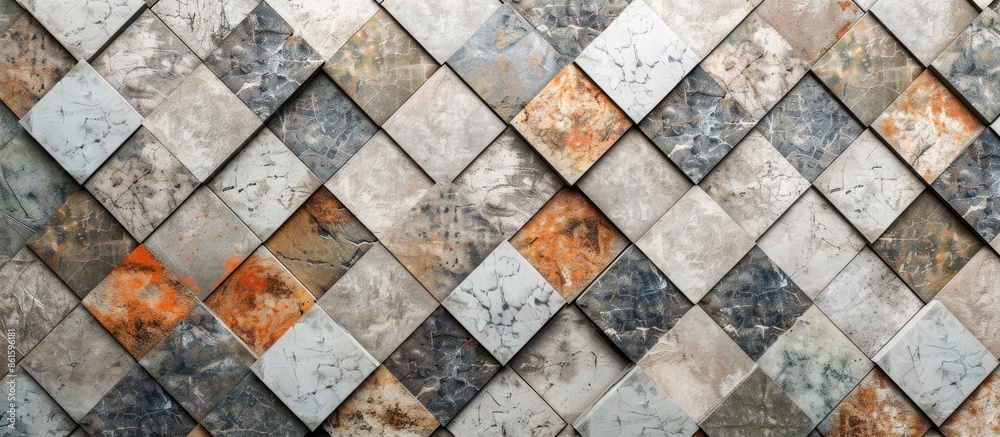 Poster Pattern and texture of ceramic tiles wall background. with copy space image. Place for adding text or design