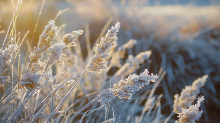 Naklejka premium Frozen flora background