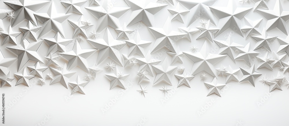 Poster White background with star-patterned paper, providing ample copy space image.