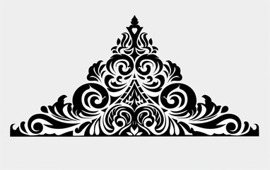 A black and white design with a lot of detail