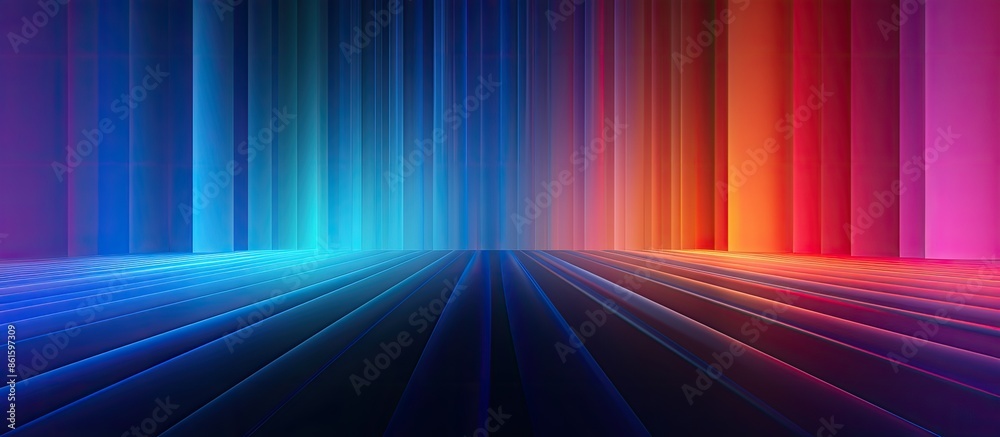 Aufkleber vivid abstract backdrop with diverse stripes and lighting, ideal for a copy space image.
