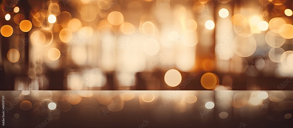 Poster Blurry background in a store setting with bokeh effect providing a beautiful copy space image.