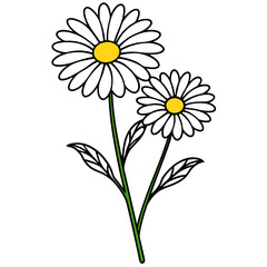 Plants with flower coloring pages. Flower outline