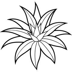 Plants with flower coloring pages. Flower outline