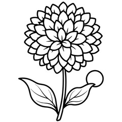 Plants with flower coloring pages. Flower outline