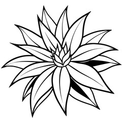 Plants with flower coloring pages. Flower outline