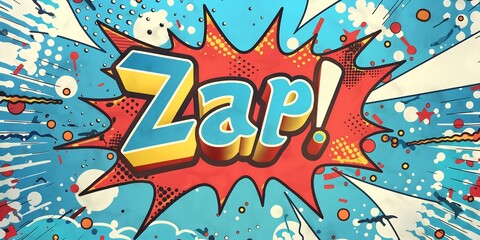 Comic Burst Patterns Dynamic pop art background with explosive burst patterns, bright colors, and comic-style text elements like