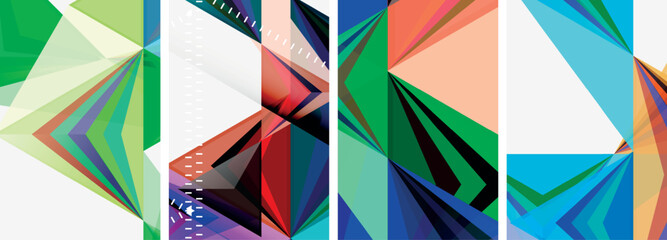 Triangle blend geometric concept poster designs for wallpaper, business card, cover, poster, banner, brochure, header, website