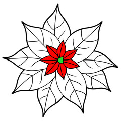 Plants with flower coloring pages. Flower outline