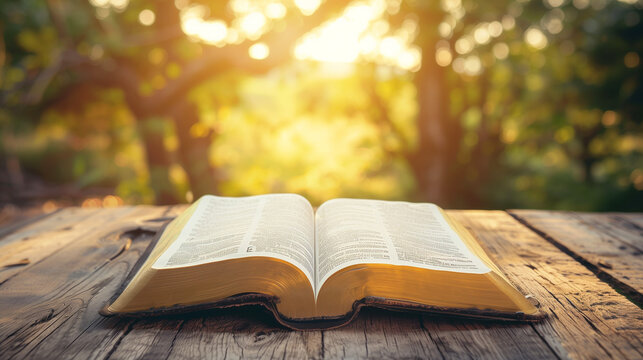 Open Bible in Sunshine