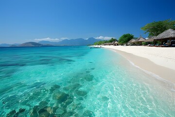 Fototapeta premium Tropical Beach With Crystal Clear Water