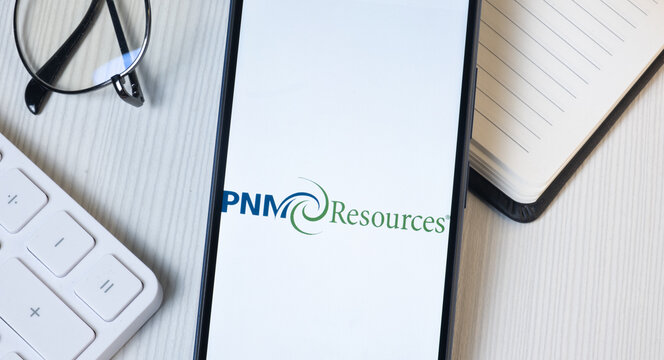 New York, USA - 21 June 2024: PNM Resources Logo on Phone Screen, Company Icon