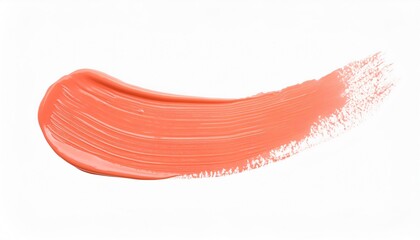 Fototapeta premium Background featuring a smear of vibrant coral lipstick