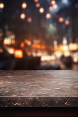 Fototapeta premium Modern empty dark marble table top or kitchen island 