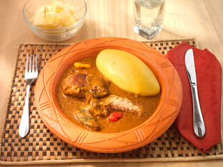 Sauce djoumble, Ghana, afrikanisches Essen, Fufu, Westafrika, 