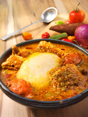 Sauce Gombo, Afrika, afrikanisches Gericht, Ghana, Fufu, Eintopf, Westafrika, 