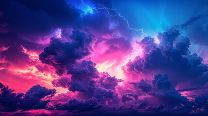 Naklejka premium thunderclouds with lightning