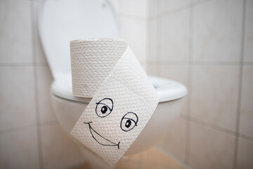 Happy defecation and a roll of toilet paper.
