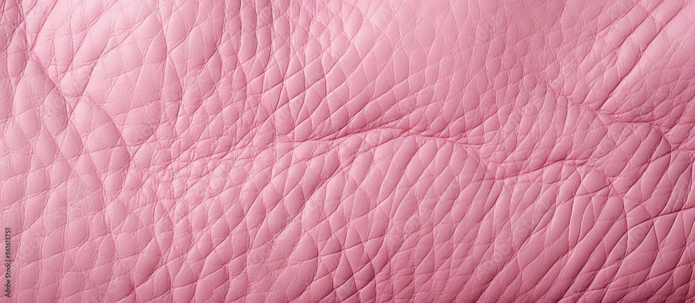 Poster close-up of a textured pink leather background with a pattern, with copy space image available.