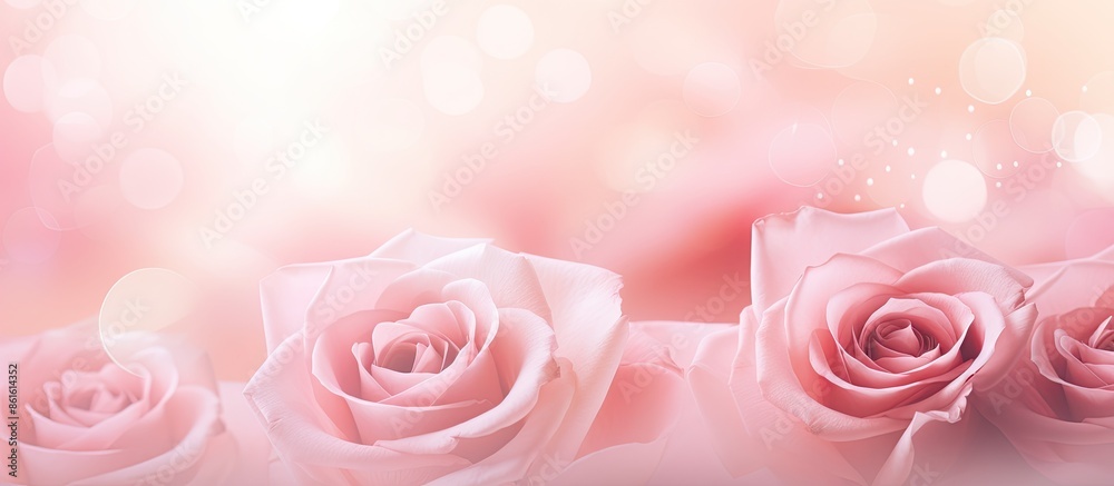 Aufkleber soft focus pink rose background with copy space image.
