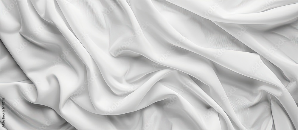 Poster white jersey fabric texture background, sports wear. copy space image. place for adding text or desi