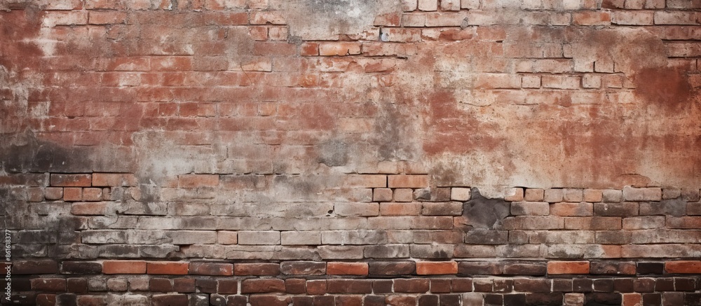 Poster background texture of an aged brick wall with copy space image.