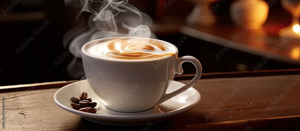 Aufkleber a hot beverage with caffeine, often enjoyed in the morning, with various flavorings such as milk or 