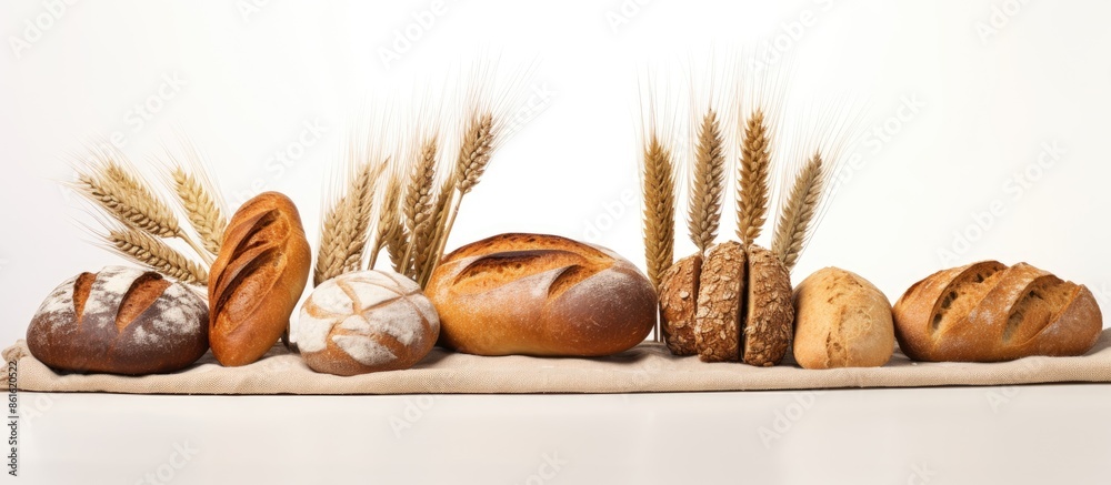 Leinwandbilder bread displayed with a white backdrop, suitable for adding copy space image.