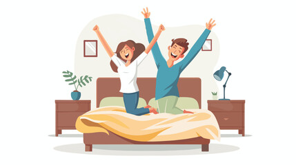 People Everyday Routine Couple Lifestyle. Young Man 