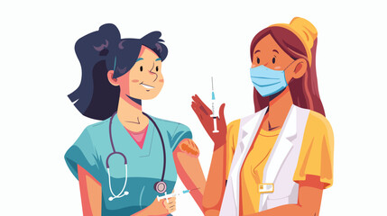 People Immunization Landing Page Template. Cheerful 