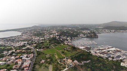 Fototapeta premium Bacoli is located on a small peninsula close to the Gulf of Pozzuoli. It is a characteristic place not only for the splendid landscapes it enjoys, but also for the archaeological sites