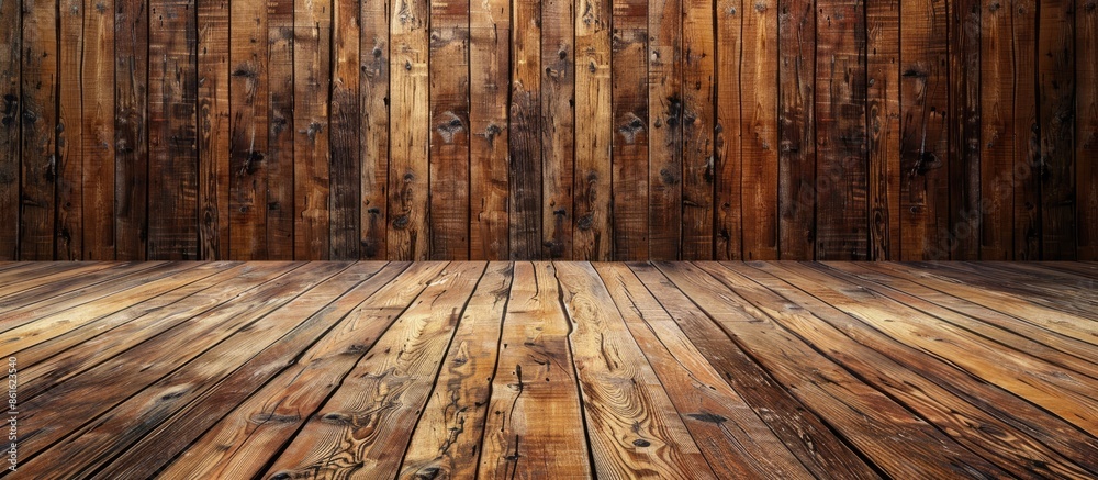 Poster background of a wooden room with available copy space image.