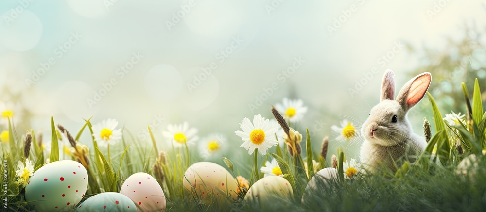 Poster background for easter holiday with copy space image.