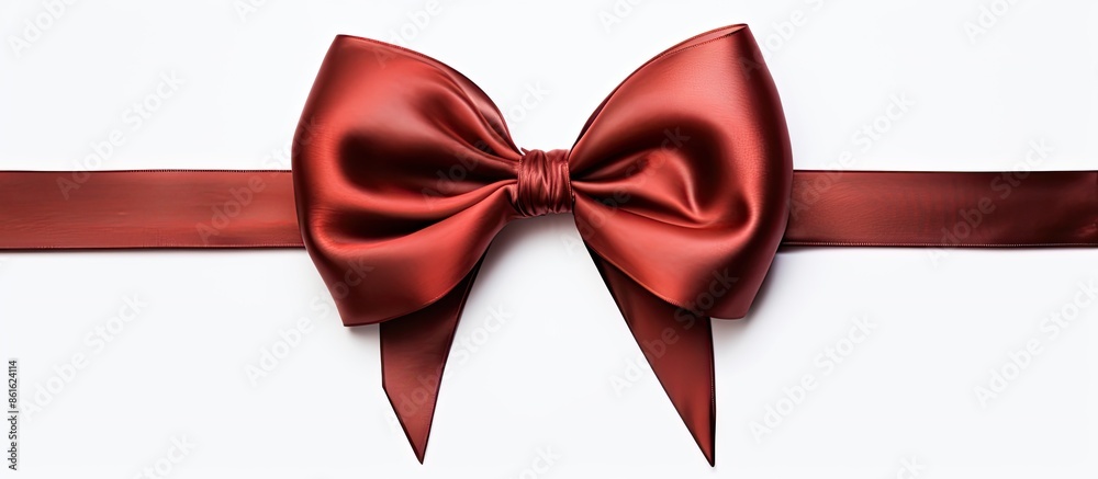 Aufkleber A bow featured against a plain white backdrop, providing space for adding text or other elements in the image. with copy space image. Place for adding text or design