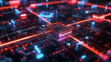 Obraz premium Blockchain Brilliance: Illuminating the Digital Frontier