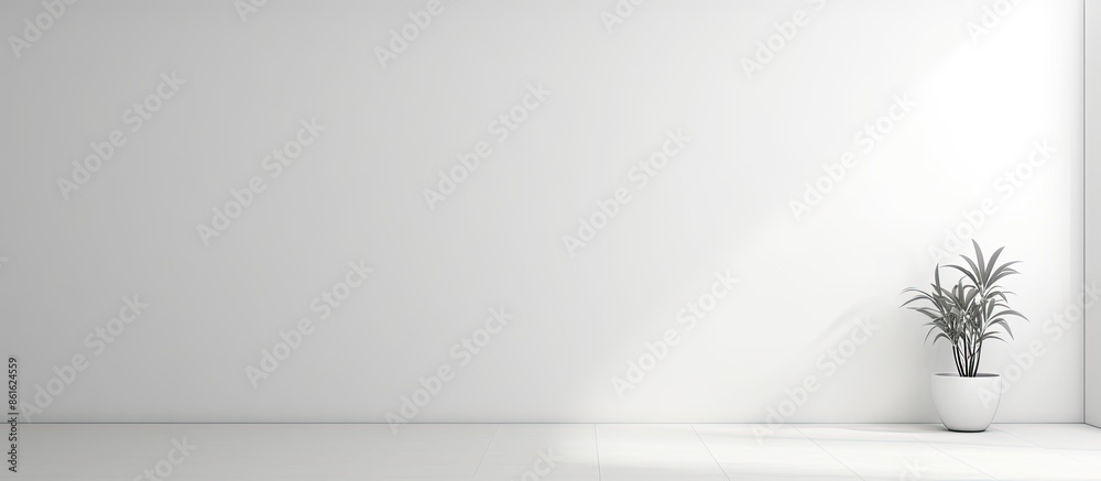 Poster White walls with a stunning appeal, devoid of objects, featuring ample copy space image.