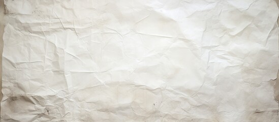 Obraz premium Grunge backdrop with a white creased and crumpled paper texture, ideal for displaying images or text with copy space image.
