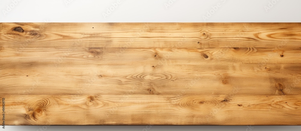 Aufkleber view a wooden table top from a perspective angle, isolated on a white background with a clipping pat