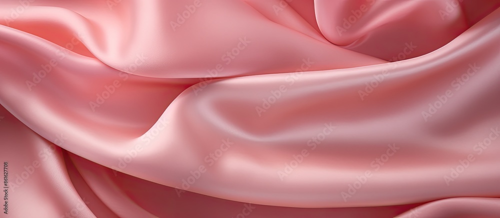 Aufkleber pink silk fabric texture resembling the color of a rose with a copy space image.