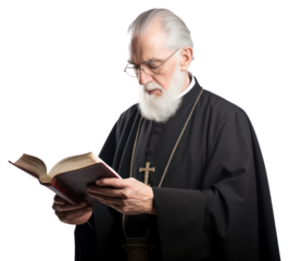 PNG Publication glasses reading priest transparent background